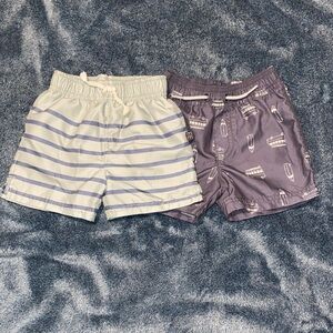 Kids' Striped and Patterned Swim Trunks Set
